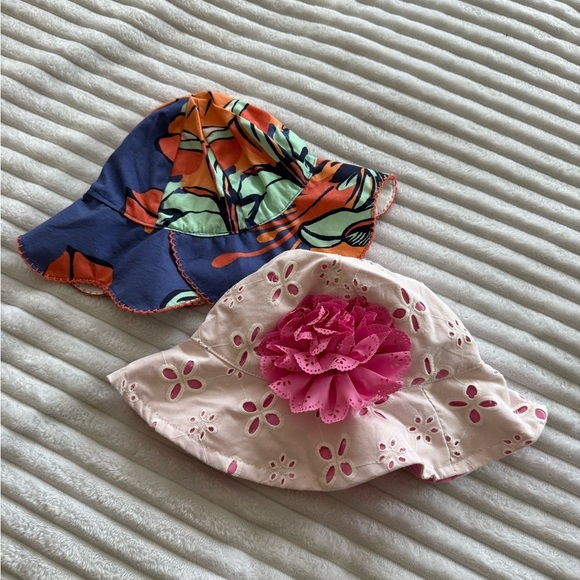 Crazy 8 Other - Kids Floral and Eyelet Hats - Blue and Pink